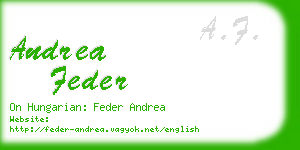 andrea feder business card